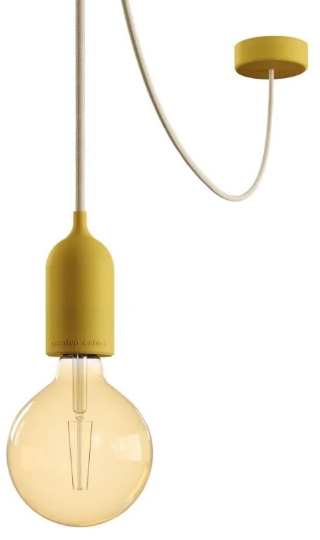 EIVA PASTEL Outdoor pendant lamp with 5 mt  textile cable decentralizer  ceiling rose and lamp holder IP65 water resistant