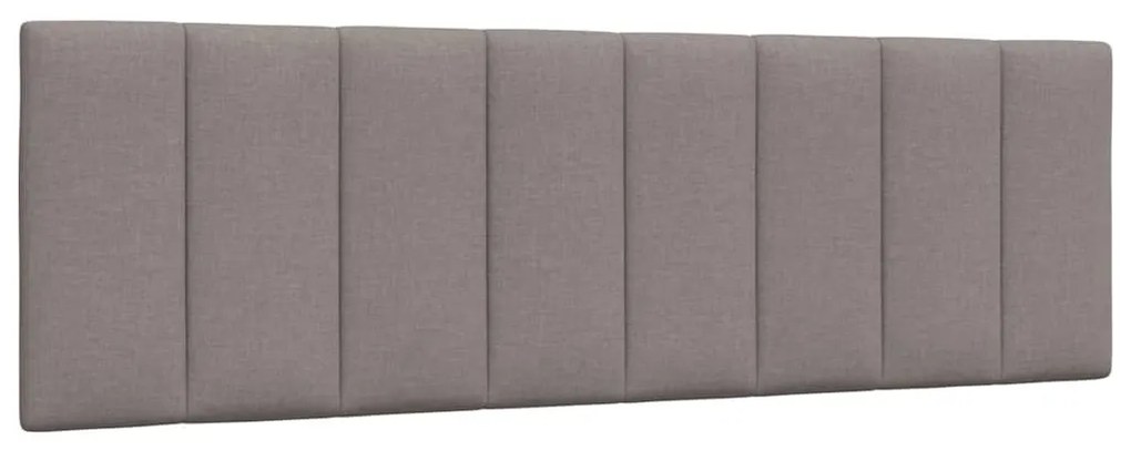 vidaXL Almofadão de cabeceira 160 cm tecido cinzento-acastanhado