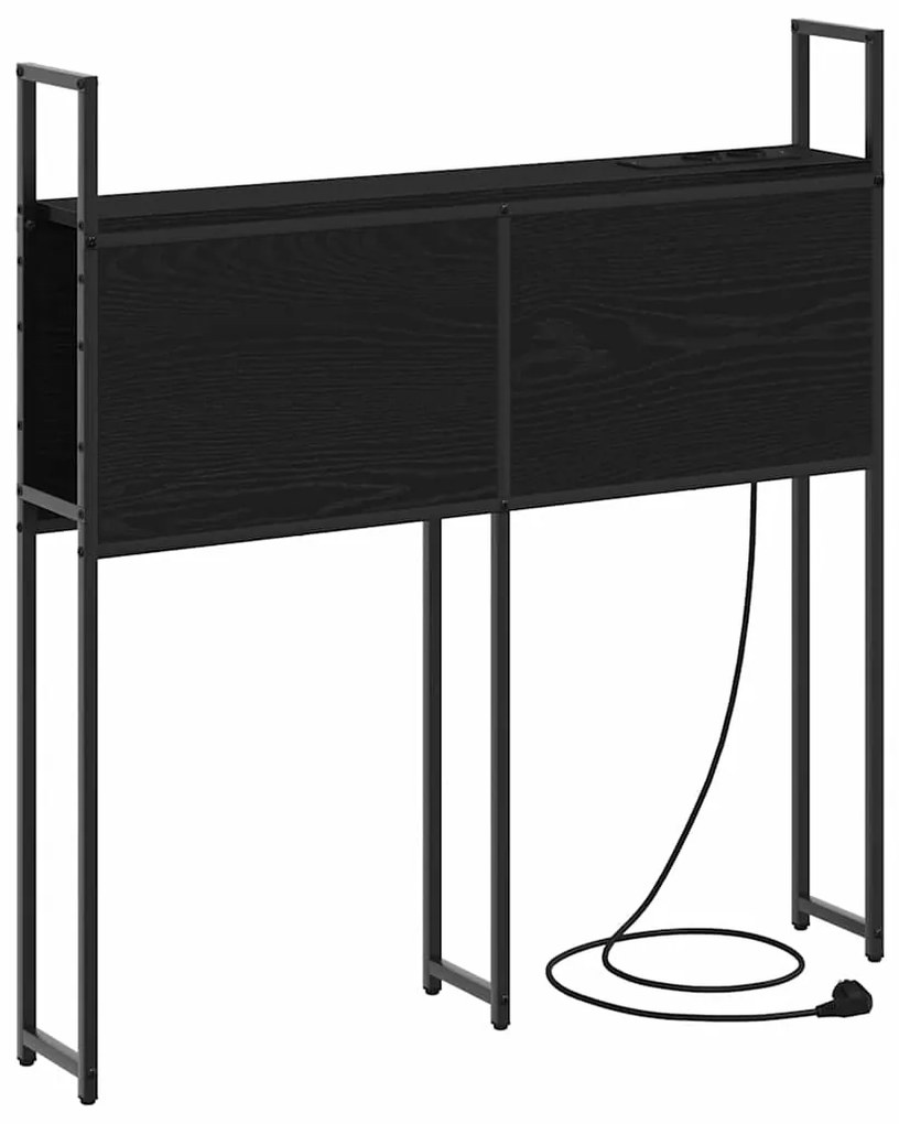 Cabeceira de armazenamento com cabeceira Carvalho preto 100 cm