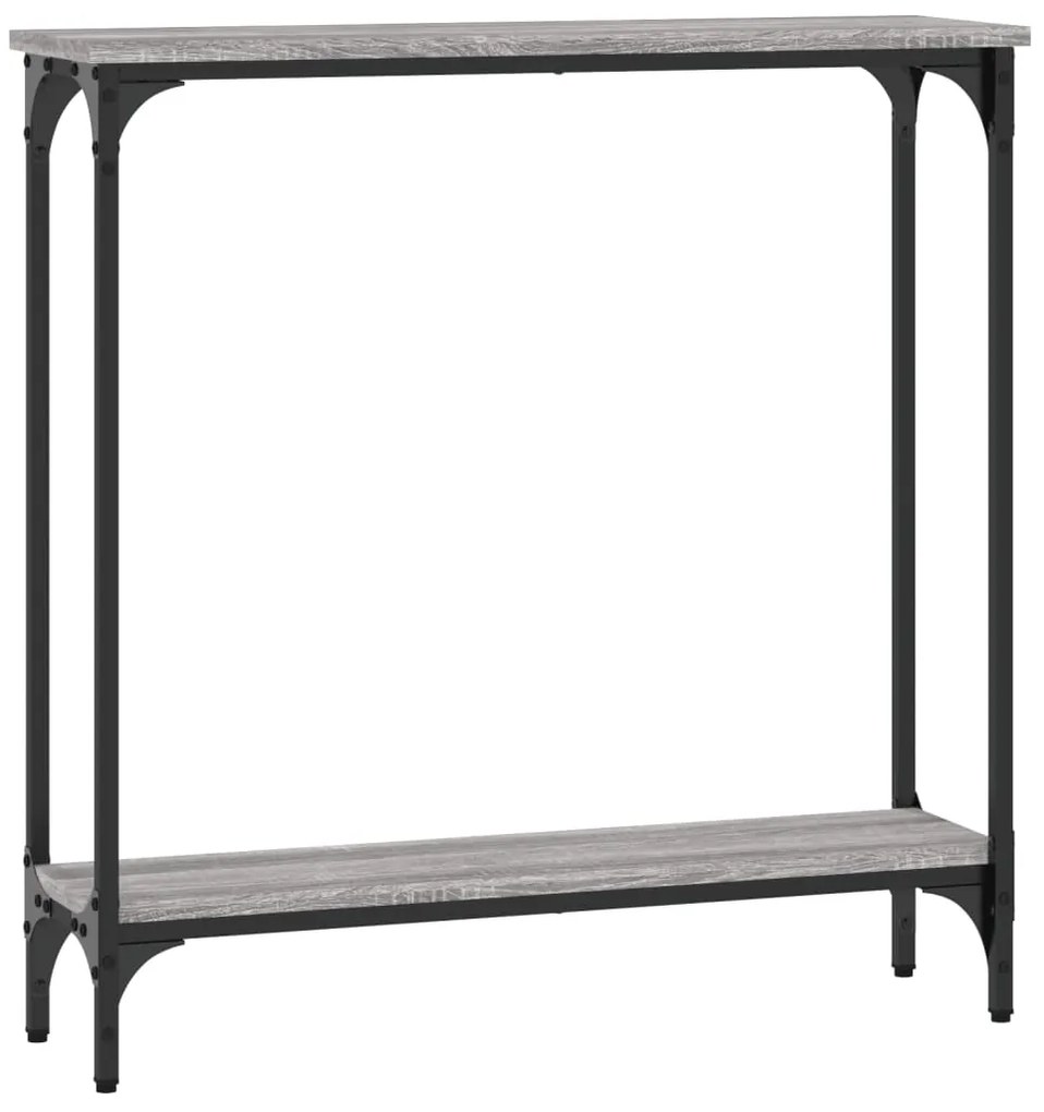 Mesa consola 75x22,5x75 cm derivados de madeira cinzento sonoma