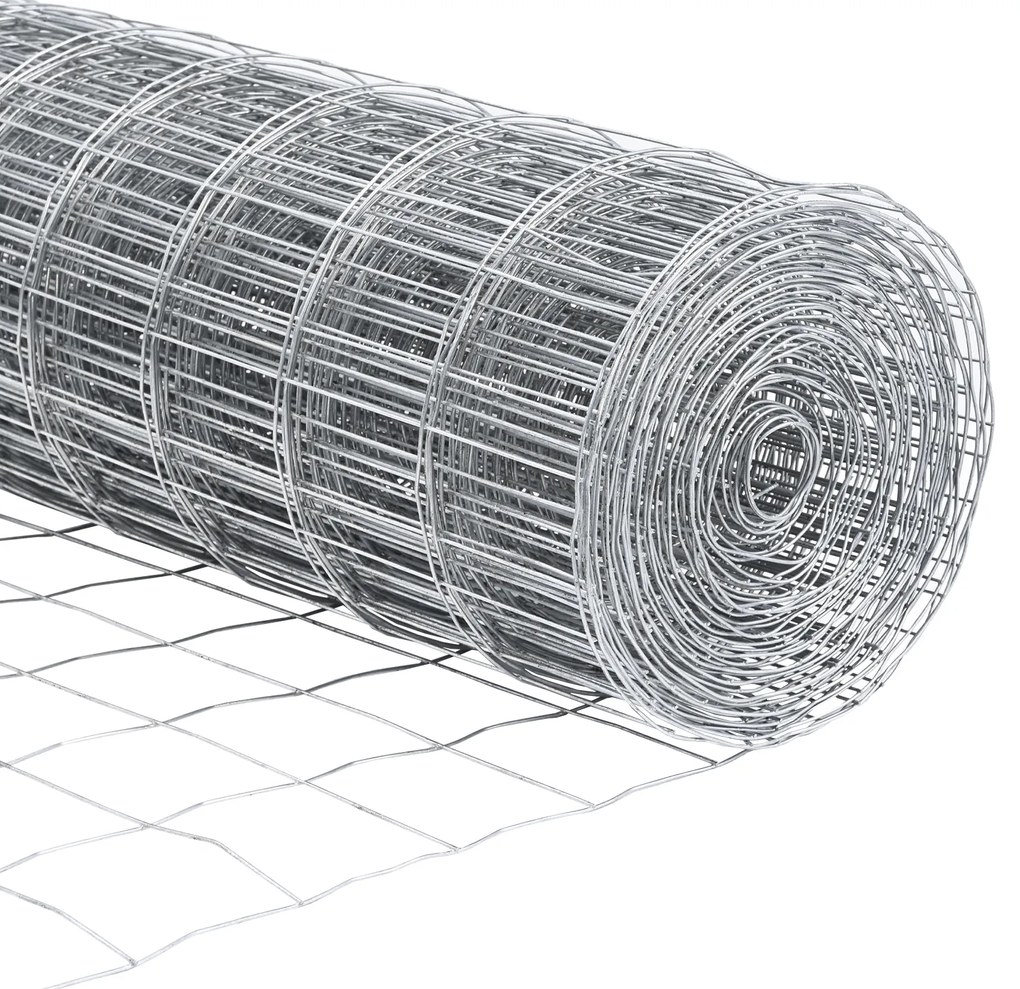 Cerca Euro com 13 postes 0.6x25 m de Aço Galvanizado
