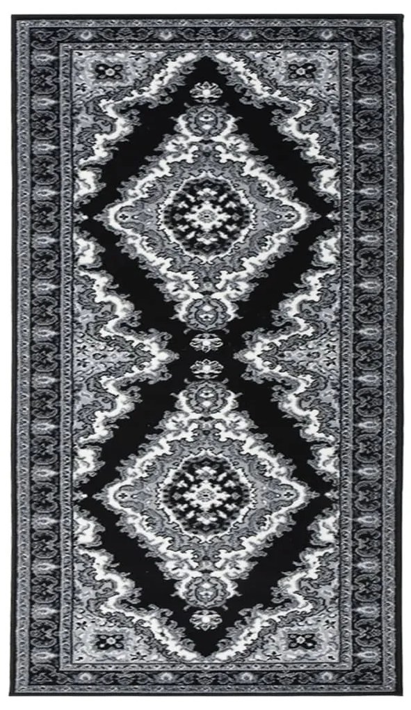 vidaXL Passadeira 100x150 cm polipropileno preto