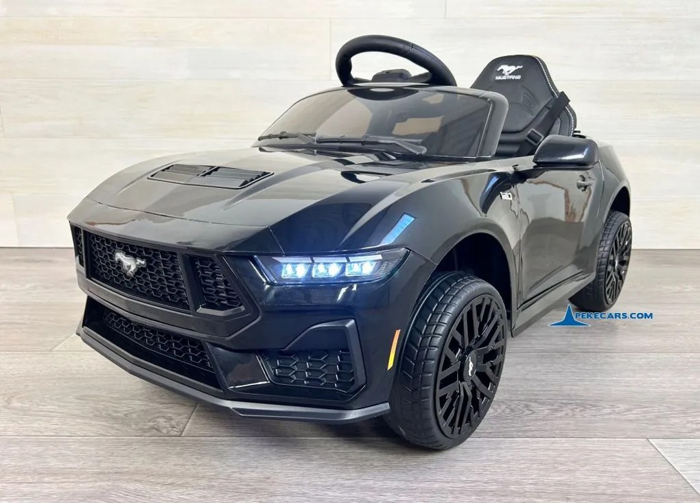Carro elétrico para crianças Ford Mustang 12V, Rodas borracha Preto