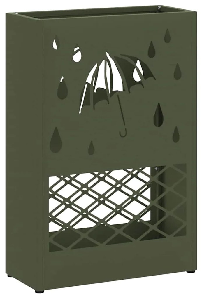 Suporte de Guarda-Chuva Verde-Azeitona da , 28x12x41 cm, em Aço