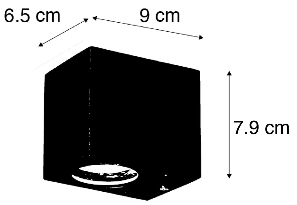 Candeeiro de parede inteligente castanho ferrugem IP44 com Wi-Fi GU10 - Baleno