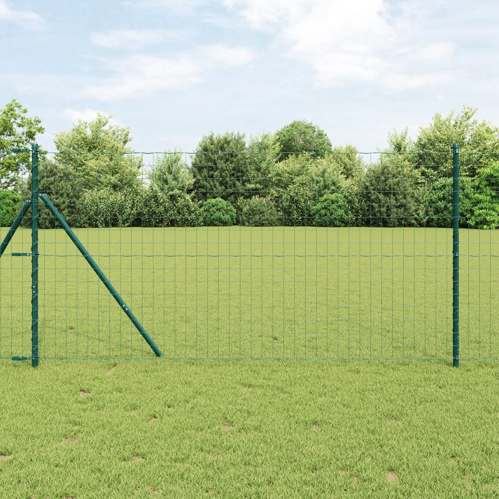vidaXL Cerca Euro Verde 1,4x10 m Aço