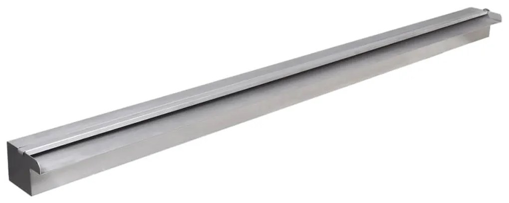 vidaXL Fonte para piscina retangular com LEDs 150 cm aço inoxidável