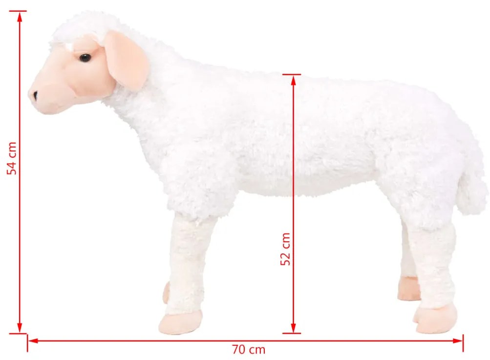 Brinquedo de montar ovelha peluche branco XXL