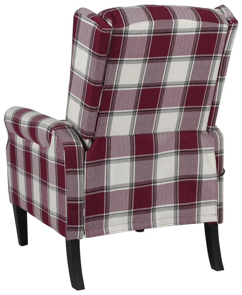 Poltrona de massagens reclinável tecido vermelho