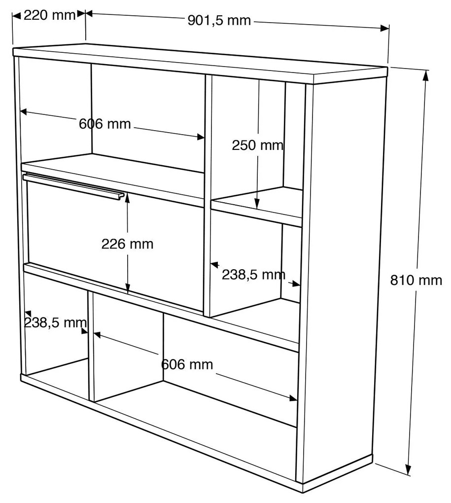 Prateleira de Parede ON5 – Branco – 90,1x81x22 cm
