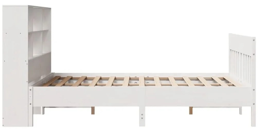 Cama sem colchão 120x190 cm madeira de pinho maciça branco