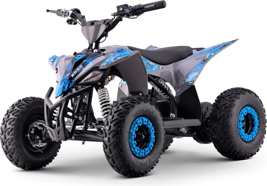 MINI MOTO 4 PARA CRIANÇAS 1000W 36V Roan RATTE C/ Marcha atrás e limitador Azul