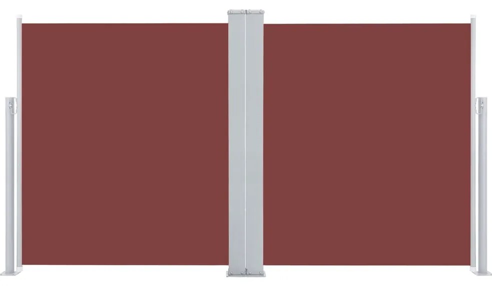Toldo lateral retrátil 140x600 cm castanho