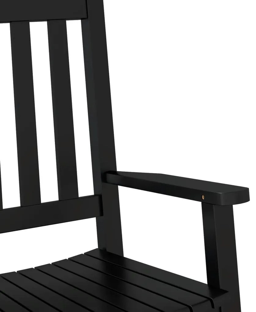 Cadeiras de baloiço infantis 2 pcs álamo maciço preto