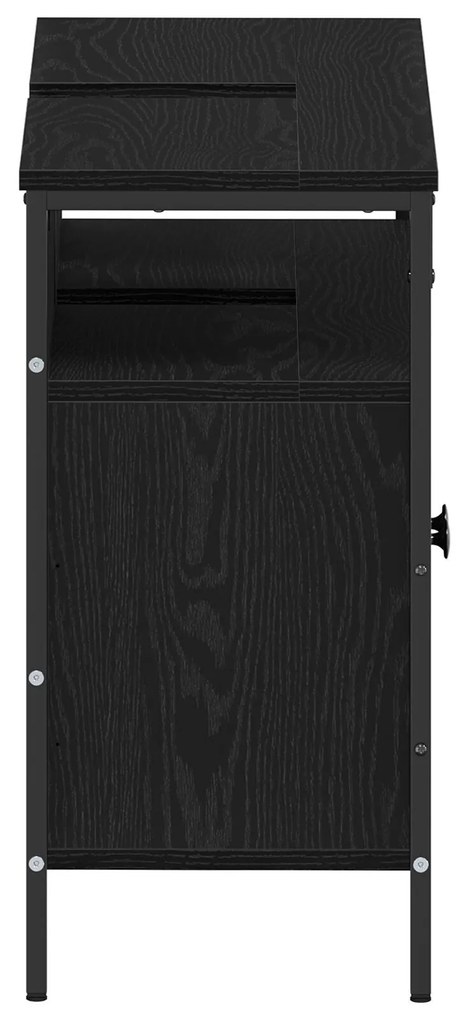 Armário de Pia de Banheiro vidaXL Carvalho Preto 80x30x60 cm Madeira d