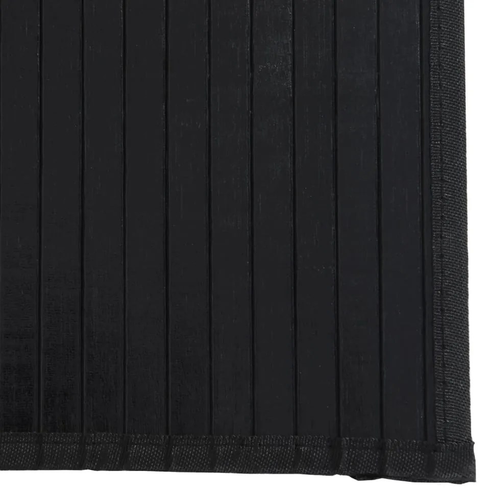 Tapete retangular 70x100 cm bambu preto