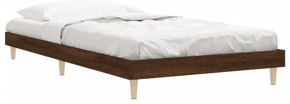 Estrutura cama s/ colchão derivados madeira carvalho castanho