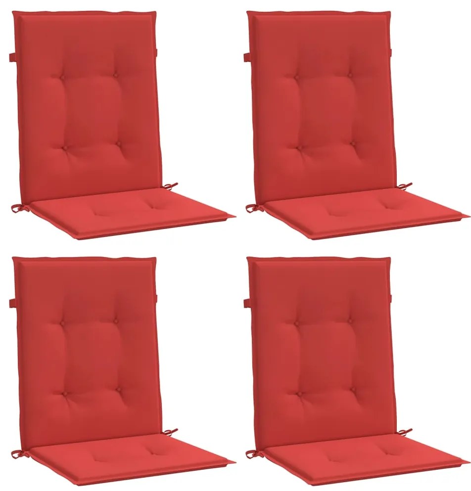 Almofadões lombares p/ cadeiras de jardim 4pcs oxford vermelho
