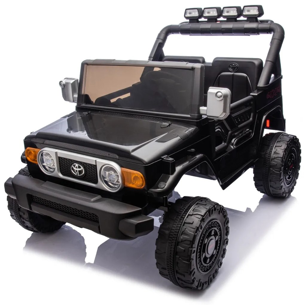 Carro elétrico para crianças Toyota FJ Cruiser XXL 24V 4x4, licença oficial (dois lugares), bateria de lítio portátil, chassis alto, suspensão traseir