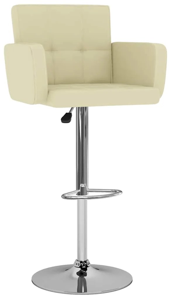 Bancos de bar 2 pcs couro artificial cor creme