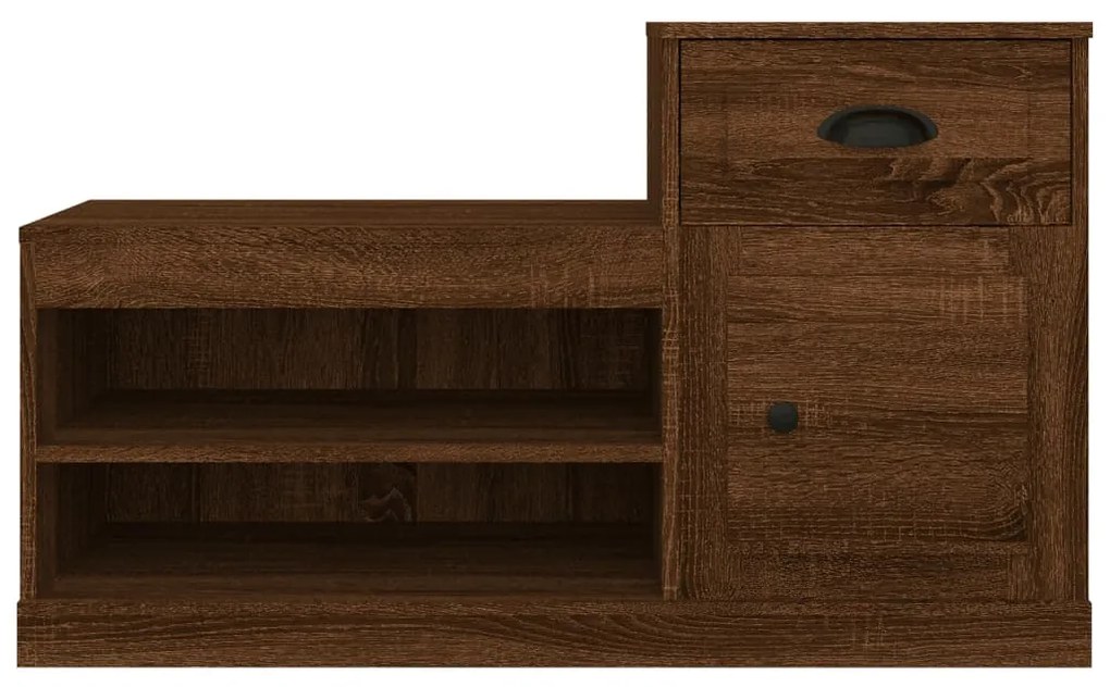 Sapateira 100x42x60 cm derivados de madeira carvalho castanho