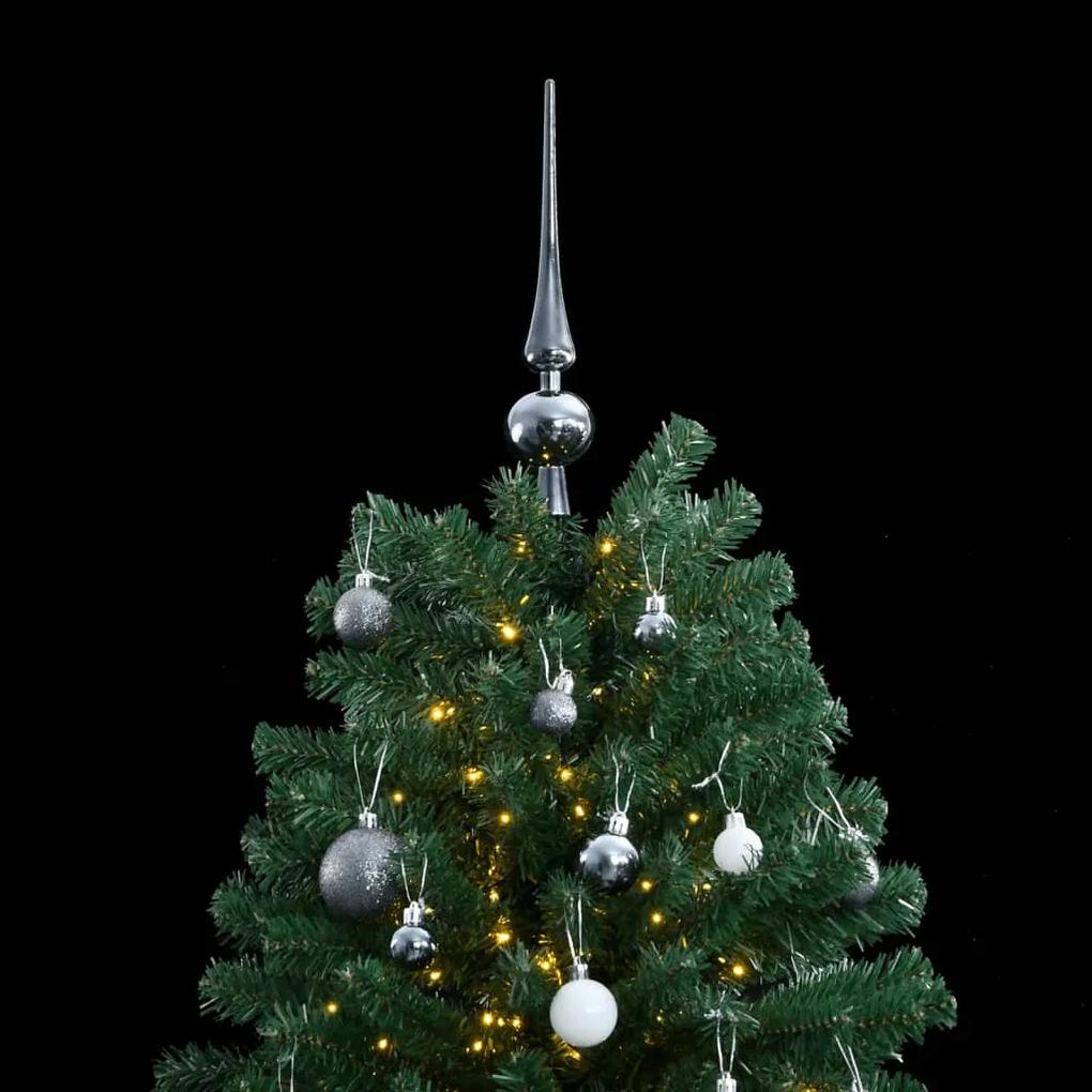 Árvore Natal artificial articulada c/ 300 luzes LED+bolas 240cm