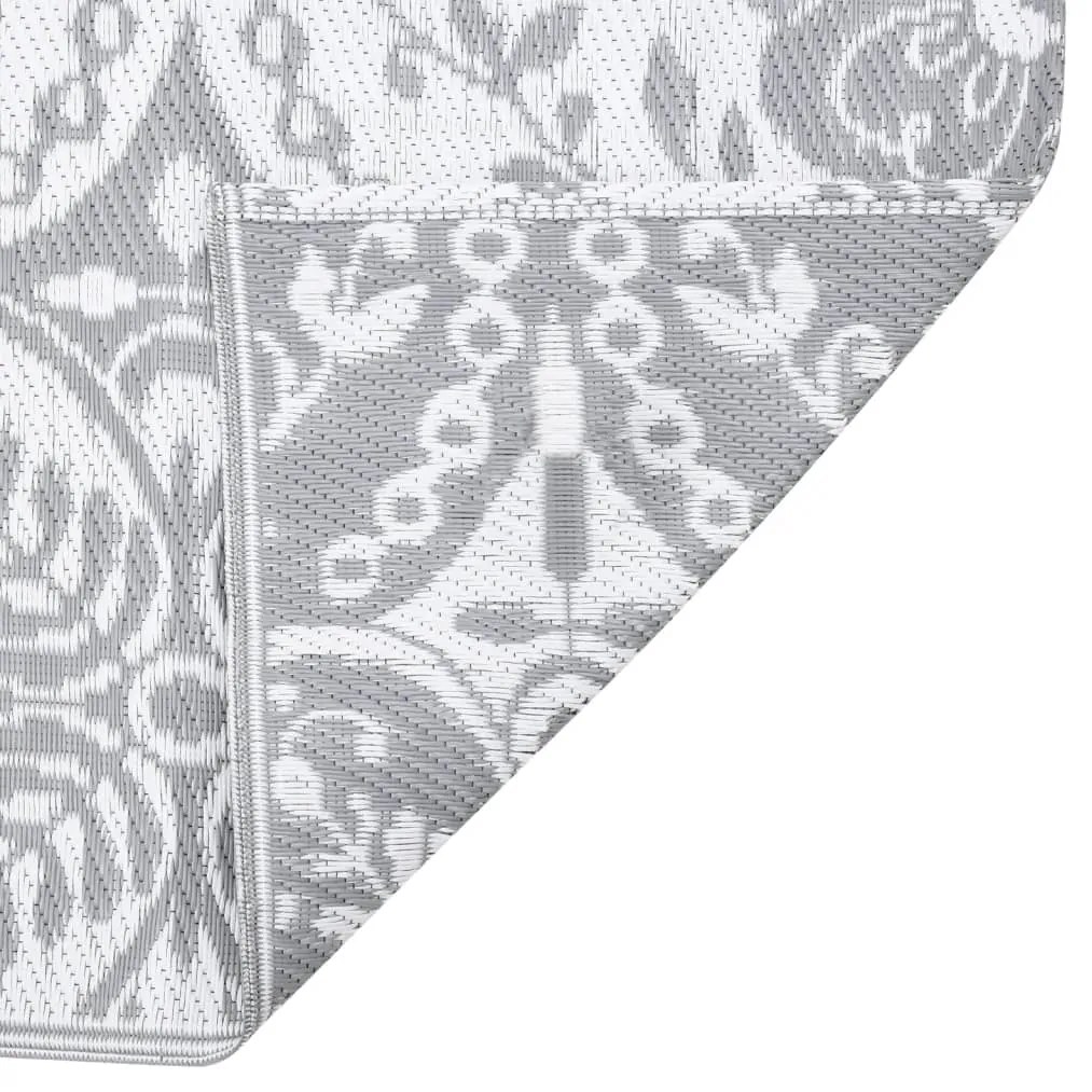 Tapete de exterior 80x250 cm ARAKIL PP cinzento-claro