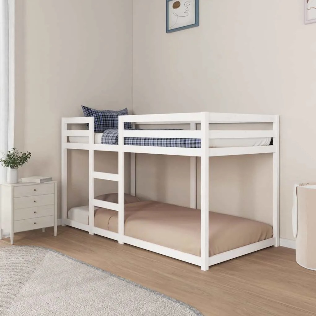 Beliche 90x190 cm madeira de pinho maciça branco