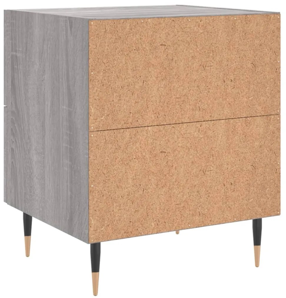 Mesa cabeceira 40x35x47,5 cm derivados madeira sonoma cinza