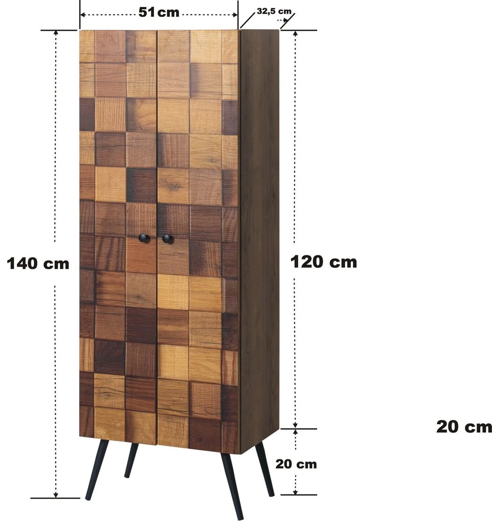 Armário Multiusos Kofin – Hititte – 51cm x 140cm x 32cm
