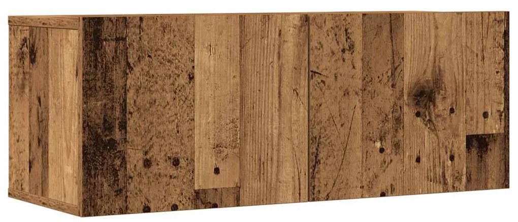 Conjunto de armário TV de parede 5 pcs madeira madeira velha