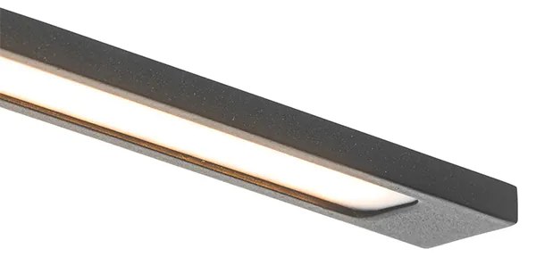 Candeeiro de parede moderno preto 41,5 cm com LED IP44 - Jerre