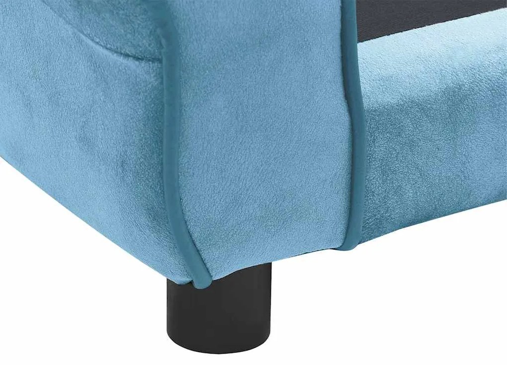 Sofá para cães 72x45x30 cm pelúcia turquesa