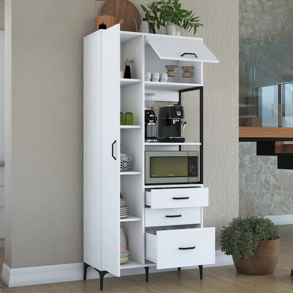 Armário Multiusos JE112 – Branco – 90x198,6x40 cm