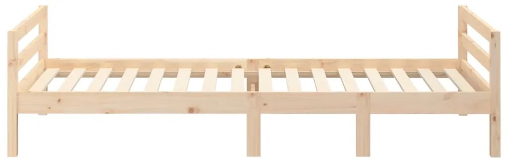 Estrutura de cama sem colchão 80x200 cm madeira de pinho maciça