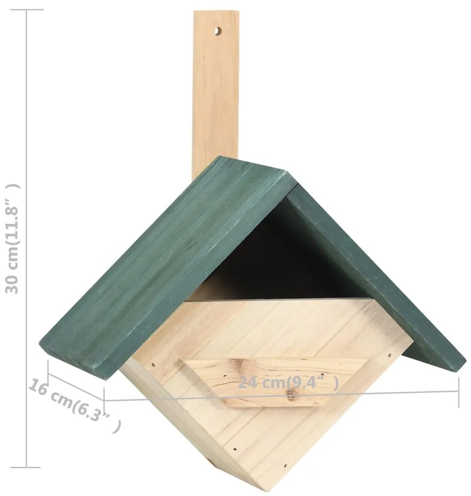 Casas para pássaros 4 pcs 24x16x30 cm madeira de abeto