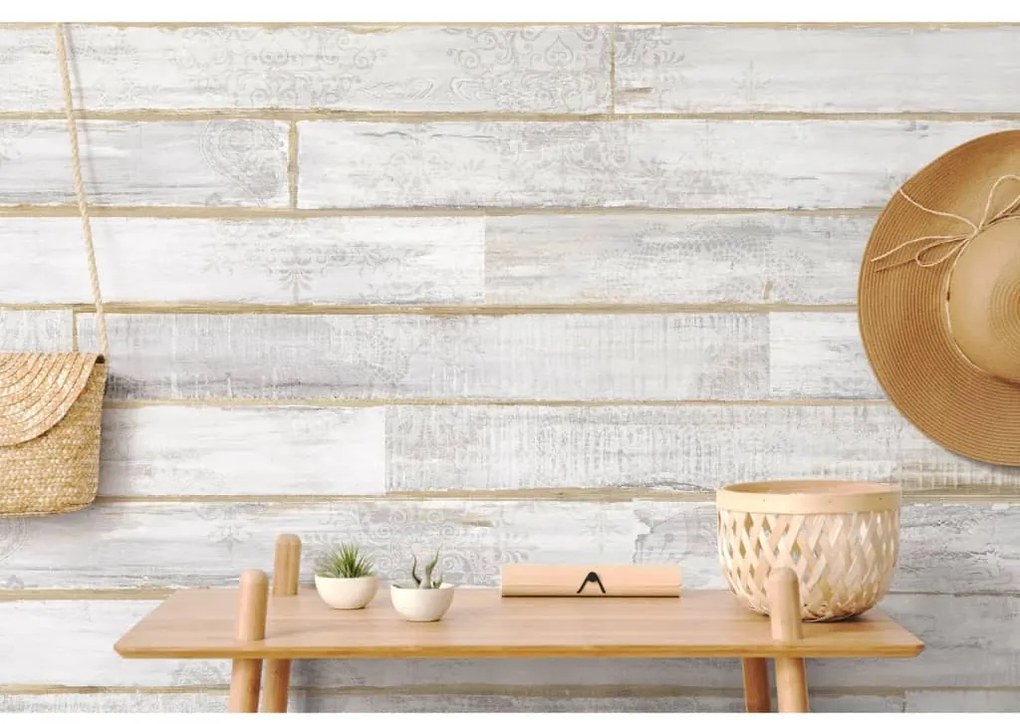 442003 Grosfillex Ladrilhos de parede Accent 9 pcs 15,4x120 cm taiga