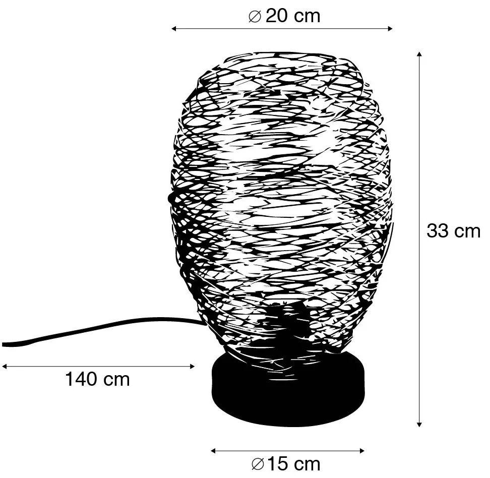 Candeeiro de mesa de design cobre 30 cm - Sarella Design