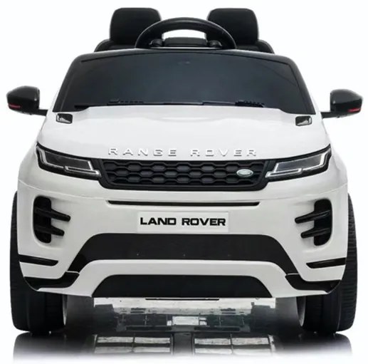 Carro elétrico para crianças 12V Range Rover Evoque pneus borracha e assento pele sintetica Branco