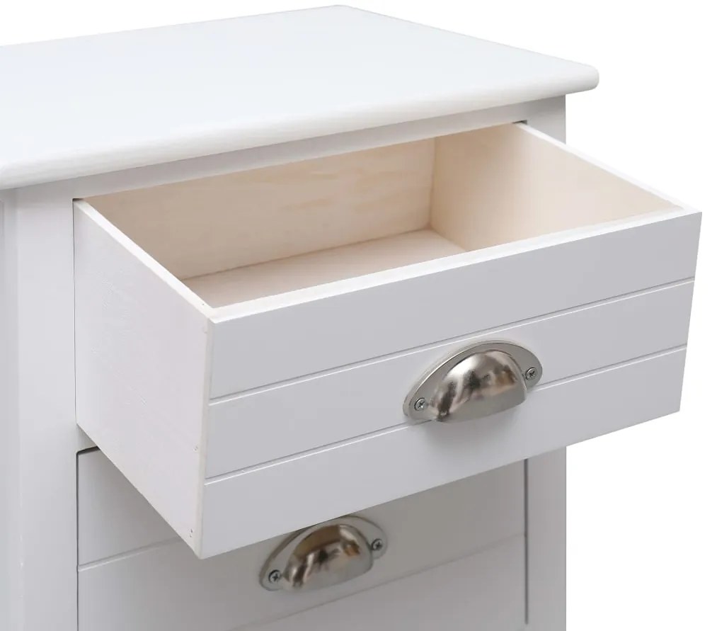 Mesa-de-cabeceira 38x28x45 cm madeira paulownia branco