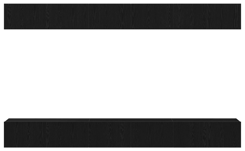 Estante de TV Modular de 6 Peças em Carvalho Preto