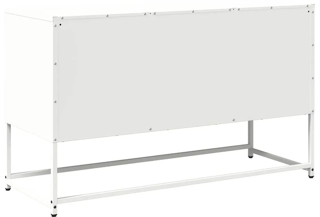 Móvel de TV 100,5x39x60,5 cm aço branco