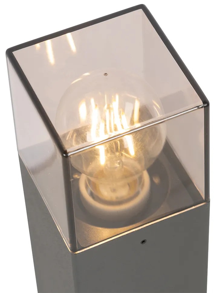 Candeeiro de pé moderno para exterior 50 cm cinzento escuro IP44 - Denmark