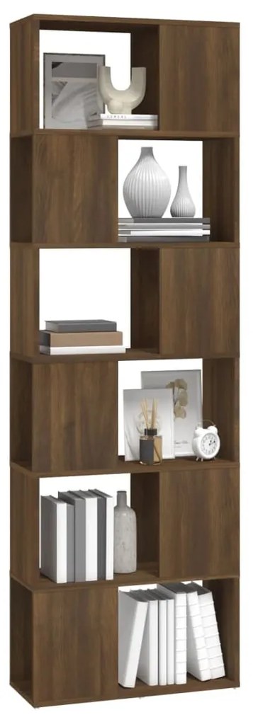 Estante/divisória 60x24x186 cm carvalho castanho