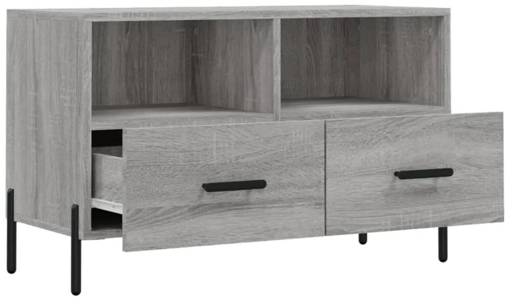 Móvel de TV 80x36x50 cm derivados de madeira cinzento sonoma