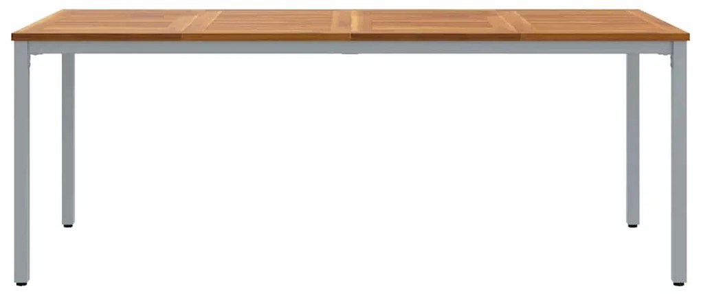 Mesa de Jardim 200x90x75 cm em Acácia Sólida e Metal