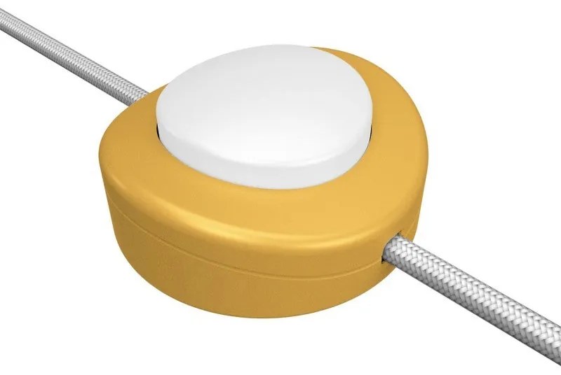 Interruptor de pé unipolar em linha Creative Switch amarelo suave