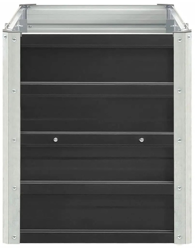 Canteiro elevado jardim aço galvanizado 240x40x45 cm antracite