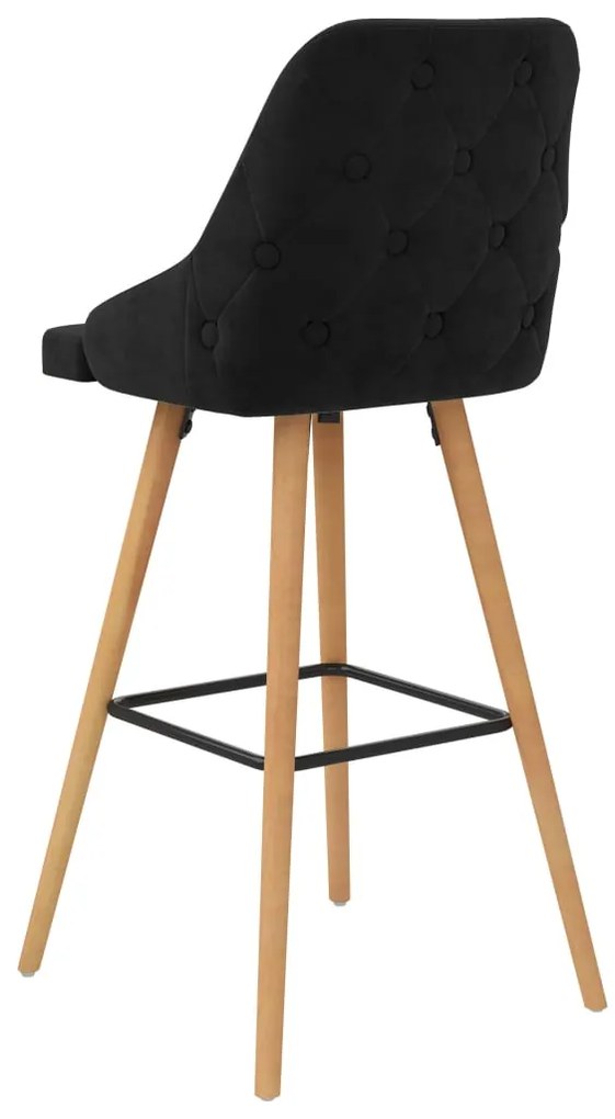 Bancos de bar 2 pcs veludo preto