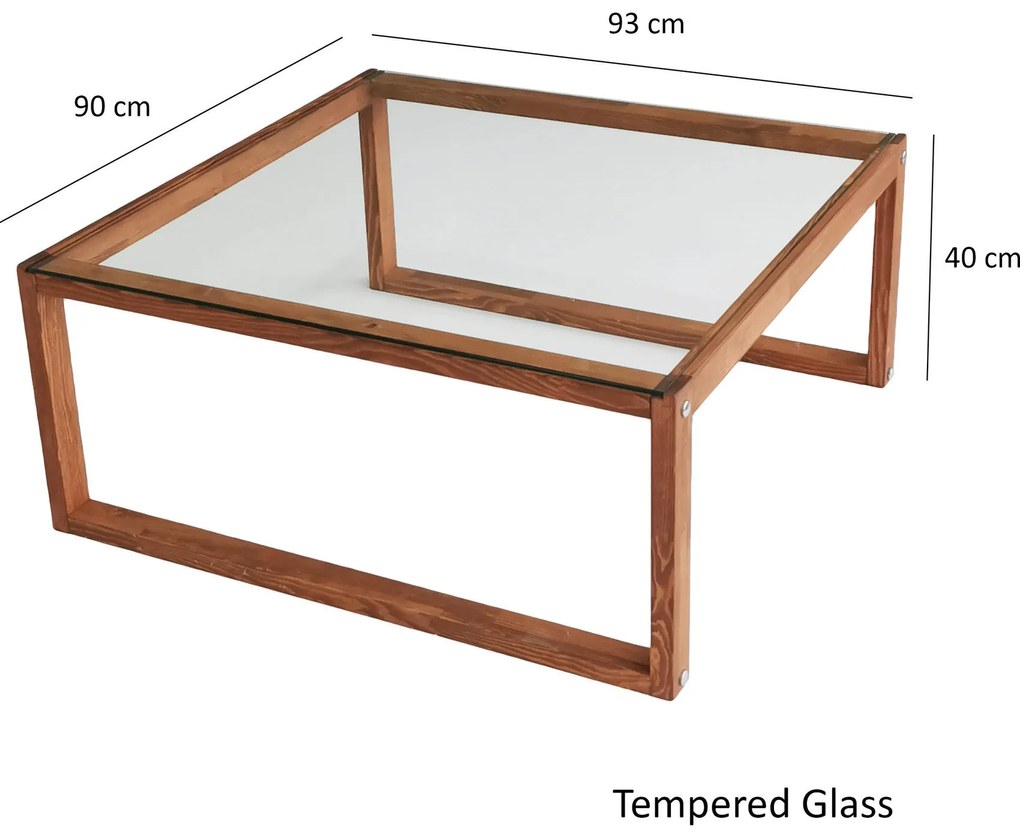 Mesa de Centro Via – Madeira – 90 cm x 40 cm x 90 cm